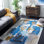 Papillon Abstract Brown/Blue/Gray Area Rug