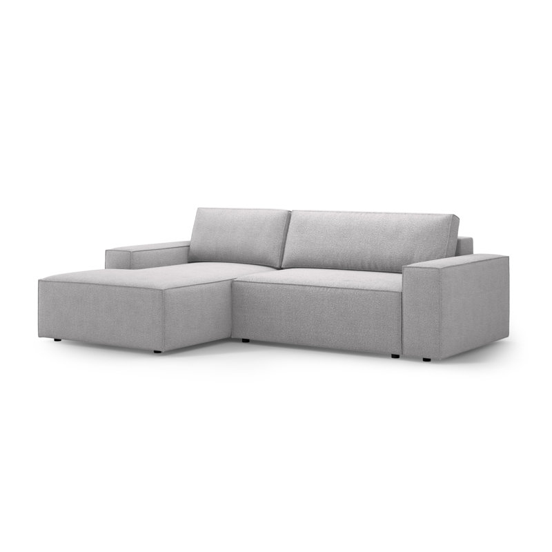 Alisbha 3 Seater Boucle Sofa Bed, Right Hand Facing, Light Grey