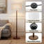 61 po Lampe sur pied en bois massif Nordic avec abat-jour tambour en lin 15,8 po, finition noyer, interrupteur au pied, douille E26 (ampoule non incluse), certifiée UL, pour le salon, la chambre à coucher et la salle d'étude-1044040460