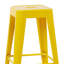  Tabourets de comptoir en métal 30 pouces, ensemble de 2 tabourets empilables pour l'intérieur et l'extérieur, jaune-46415785-46415761-46415762