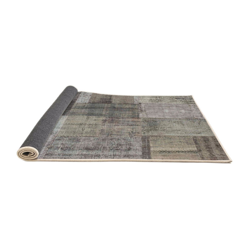 Tapis gris/brun zone contemporaine, Rond 7 pi