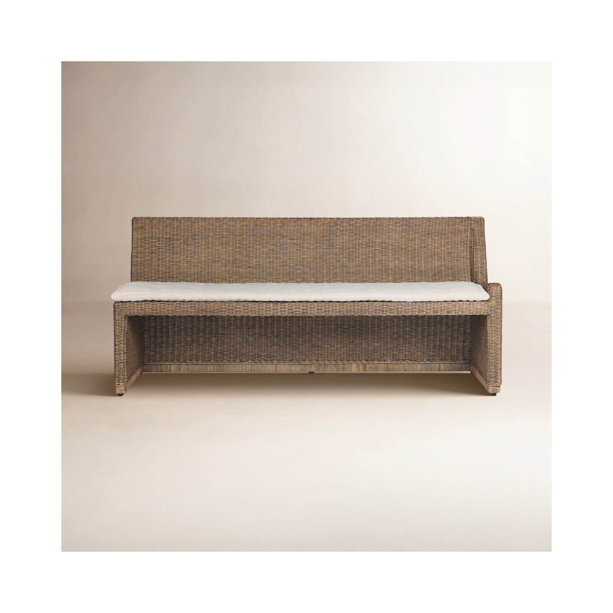 Senna Woven Dining Bench, 33" H x 72" W x 26.25" D