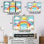 Rainbow Bright II - ensemble de reproduction d'art mural pour chambre de bébé-107182683-107182675