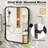 30 Inch Black Metal Framed Pivot Rectangle Wall-mounted Mirror Black