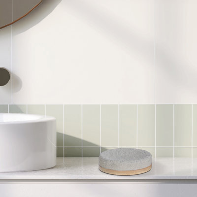 Porte-savon en polyrésine avec base en bambou