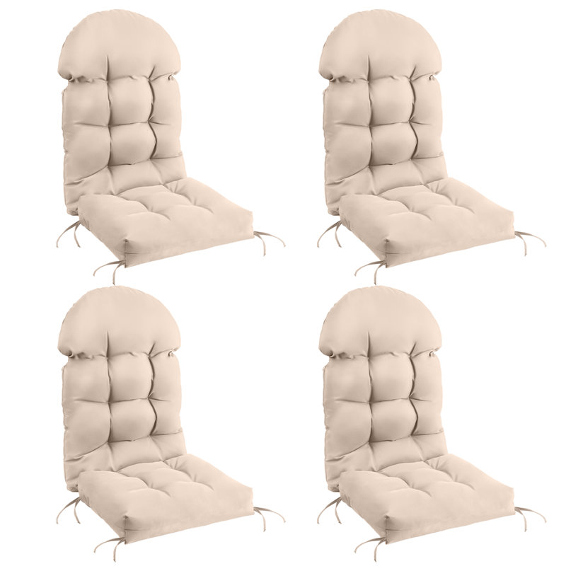 Coussin de siège et de dossier Adirondack pour l'extérieur, 4 pièces, Brun