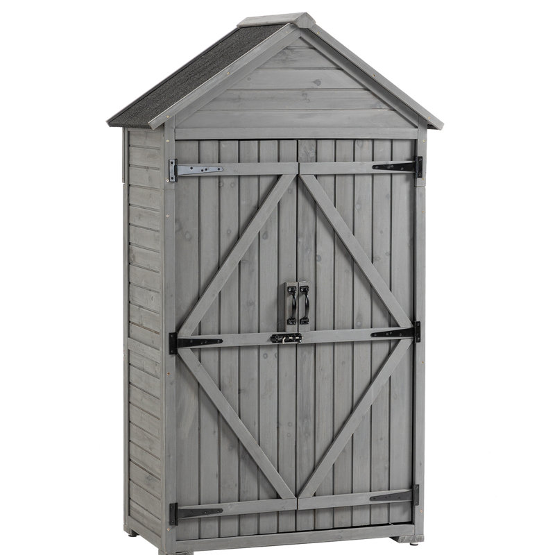Armoire de rangement Rodger, Gris