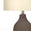 Lampe de table - H 27 po, matériau céramique gris, abat-jour beige