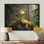 Oiseau moineau sur un rocher de la forêt I - oiseau, art mural