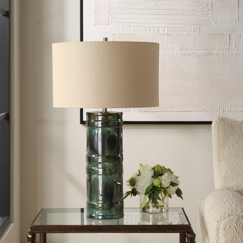 Brijesh Green Glaze Table Lamp