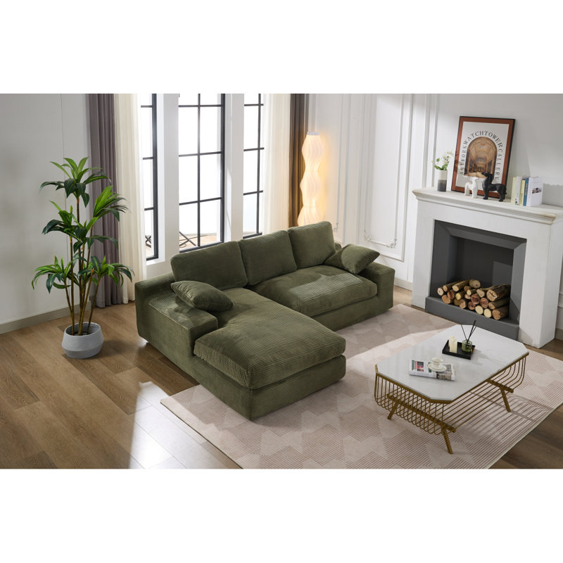 Ensemble de canapés modulaires Modern Canapé de 99 po, 69 po, canapé minimaliste, canapé-lit rembourré, ensemble sans PC pour 2 personnes, canapé sans installation, canapé en L, armée