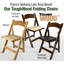 Ensemble de 4 chaises pliantes ToughWood avec siège rembourré par Chivari