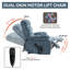 Fauteuil inclinable bleu électrique surdimensionné avec chaleur et massage, fauteuil inclinable électrique à deux positions Infinite