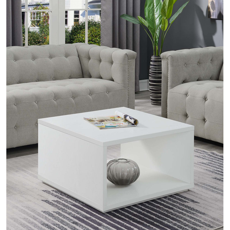 Table basse avec rangement Haught, Blanc