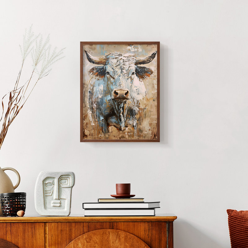 ANIMALS Series Cxxxi - reproduction encadrée de qualité supérieure - prête à être accrochée - aucun clou requis, Noyer