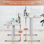 Mallus 120CM x 60CM Electric Height Adjustable Standing Desk-1045107960-1045107954