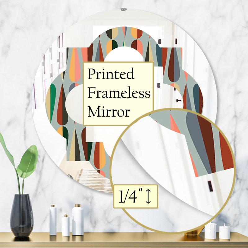 Miroir mural éclectique Quatrefoil, H 31,5 po x l po