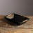 Longpi Pottery Rectangle Platter – 7.5X4.5X1.25" | Handcrafted Black Clay Serveware