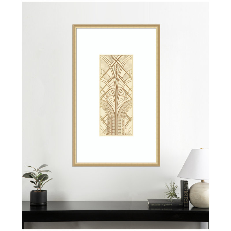 «Retro Art Deco Glam Abstract» par The Creative Bunch Studio, reproduction d'art encadrée