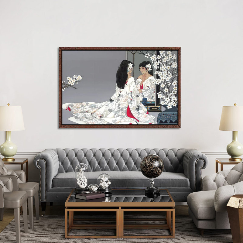 Reflections - Painting on Canvas, 152.5 cm H x 101.5 cm W, Classic Brown Wood Framed