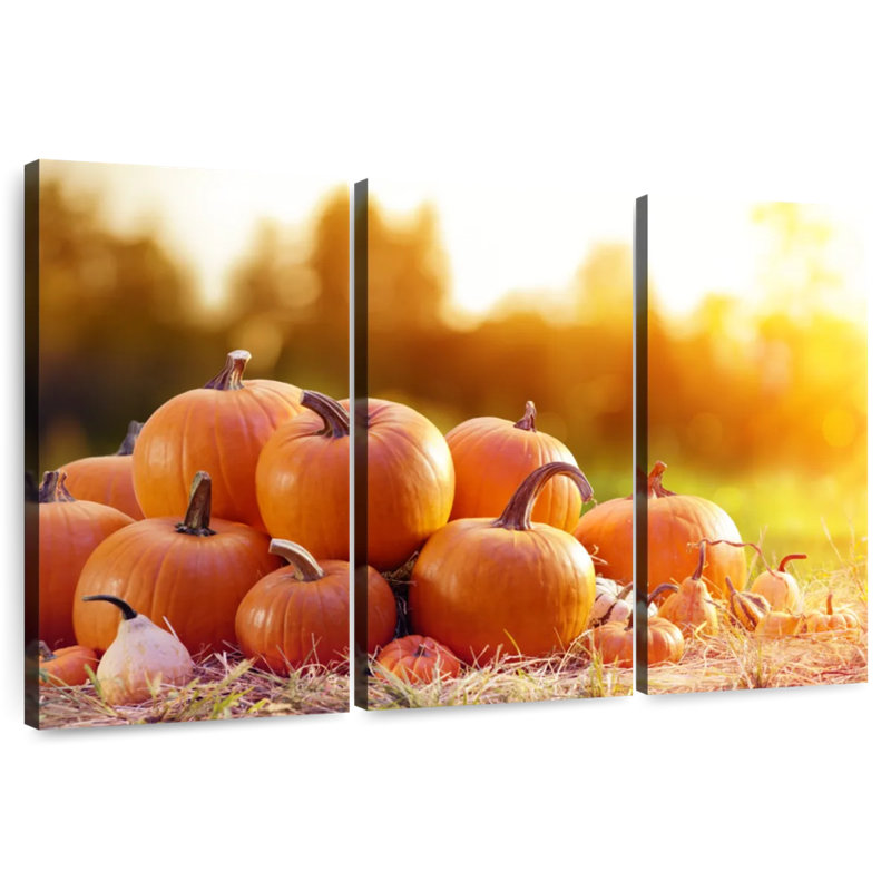 Yarlin Harvest Of Pumpkins, 42" H x 65" W
