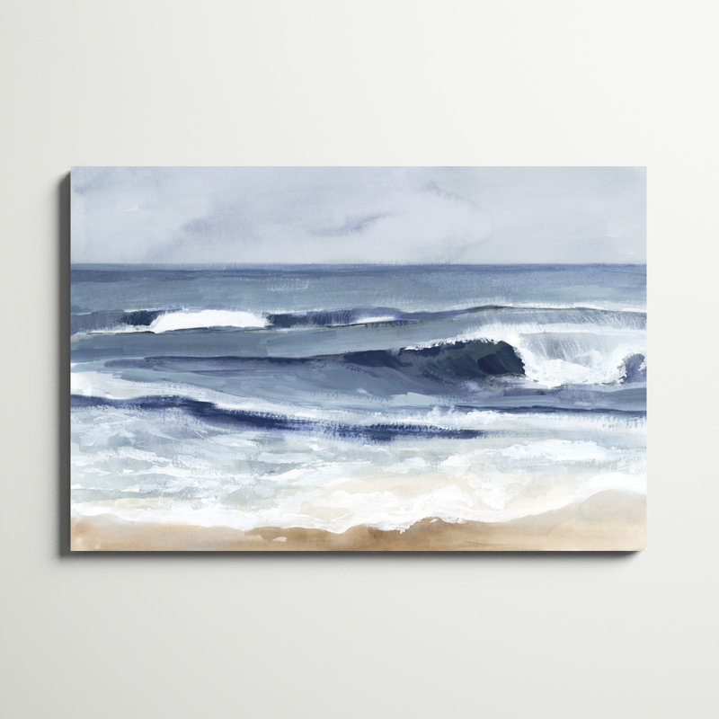 Surf Spray I, H 32 po x l 48 po, Non, Cadre flottant blanc