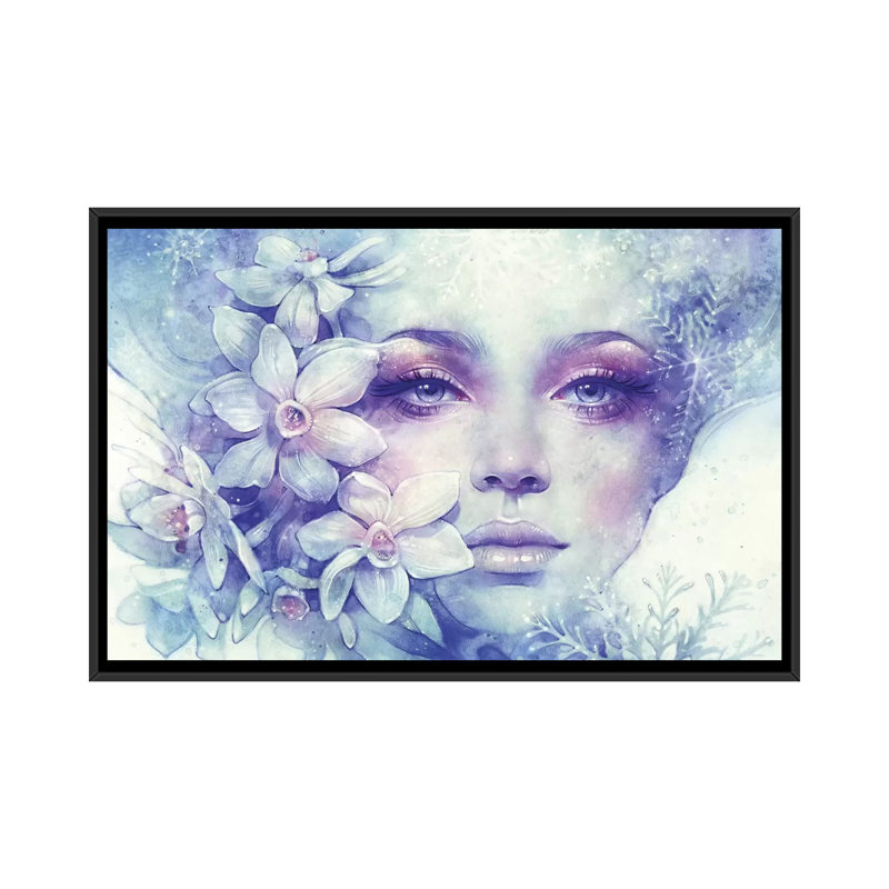 Décembre, impression sur toile tendue, H 18 po x l 26 po x P 1,5 po, Toile avec cadre noir, Pas de tapis