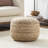Johnna Seagate 18" Wide Round Pouf Ottoman