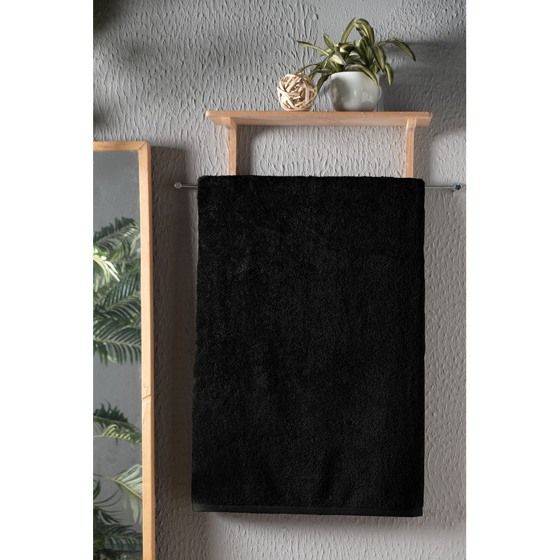 Midweight Bath Sheet, Black