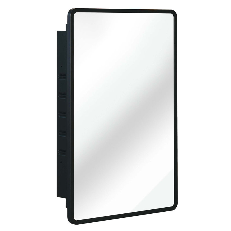 Armoire à miroir murale encastrée en métal, H 5,12 po x l 30 po x P 20 po