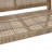  Outdoor Wicker and Acacia Wood Loveseat, Light Multibrown Finish with Light Brown Cushions