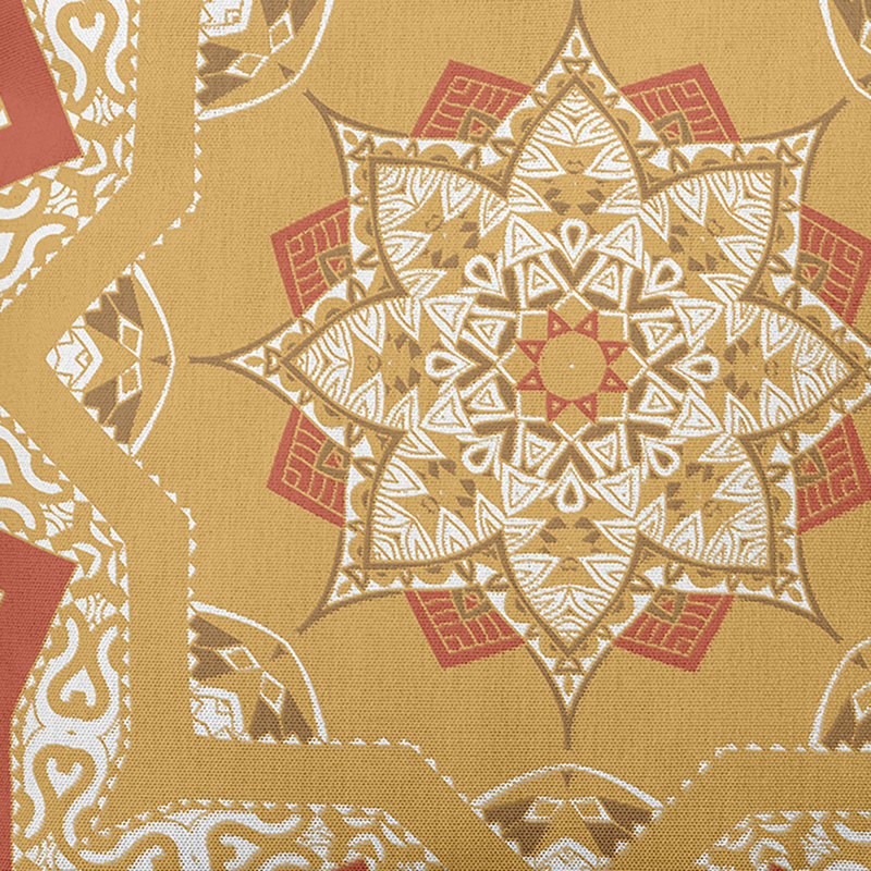 Happy Hippy Geometric Outdoor Reversible Throw Pillow, Gold, 16" H x 16" W