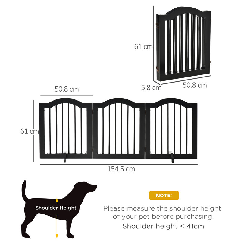 Free Standing Pet Gate, Black