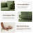  Swivel Accent Chair With Half Moon Ottoman, Round Chairs With Drawer Storage For Living Room, 360° Barrel Chair With Usb Charging Port (Teddy Fabric, Green)-43178544