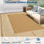 Tapis de paille géométriques imperméables réversibles en plastique pour véranda-977774708-977774711