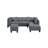 104.5" Upholstered Sofa,Chaise & Ottoman , Gray
