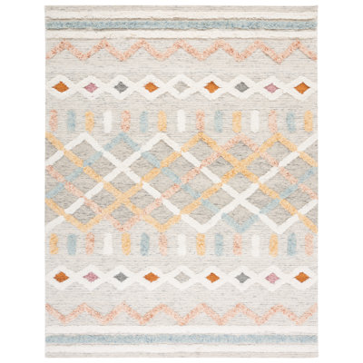 Tapis ivoire en laine touffeté à la main Kara