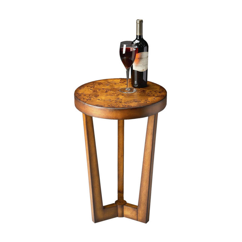 Aphra Merlot Side Table, Olive Ash Burl