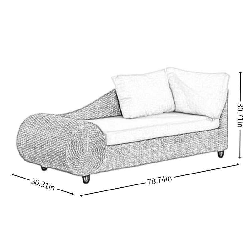 Modern and Simple Rattan Sofa