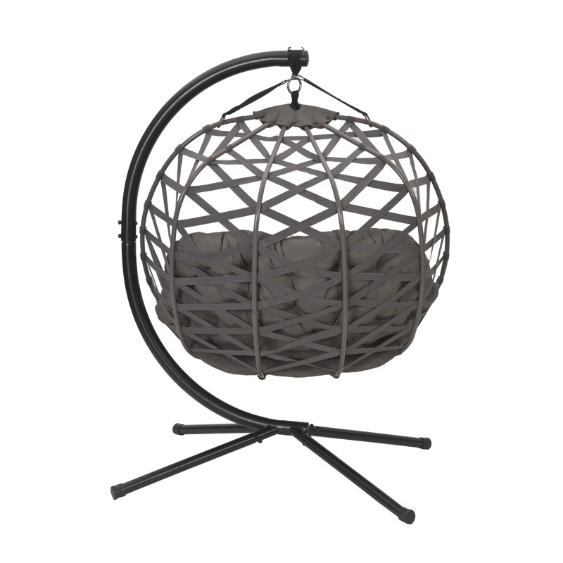 Abdool 2 Person Porch Swing, Cross weave/Sand