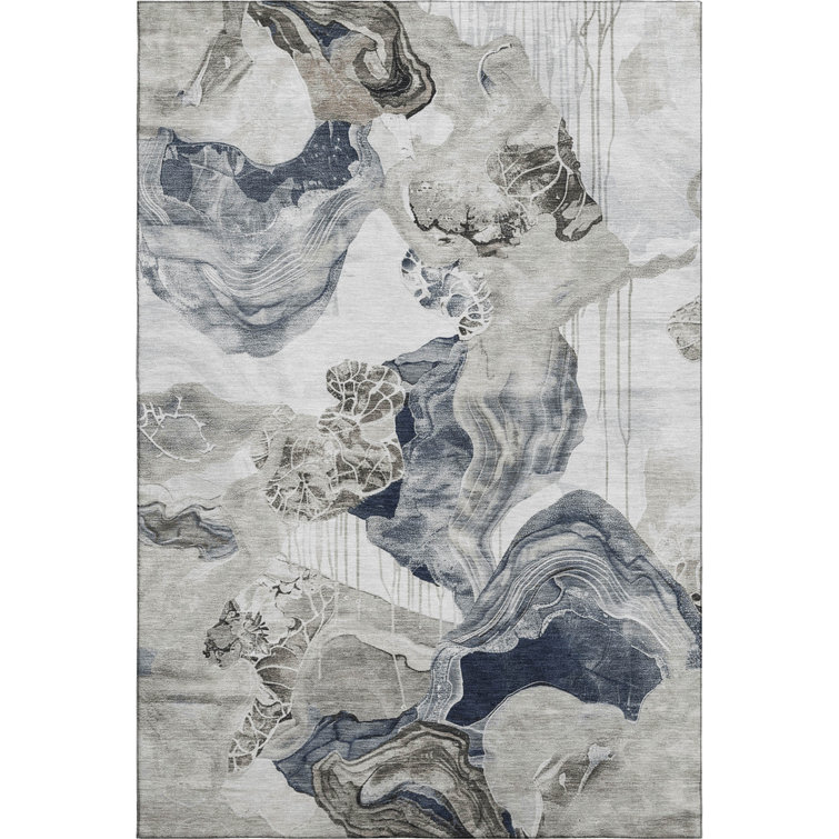 Premium Machine Washable Mehara AMF1691 Abstract Rug