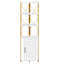 180cm H x 38cm W Metal Corner Bookcase-2112633030