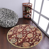 Messina HAND TUFTED WOOL ECO-FRIENDLY AREA RUGS - Maroon Color | Oriental Design