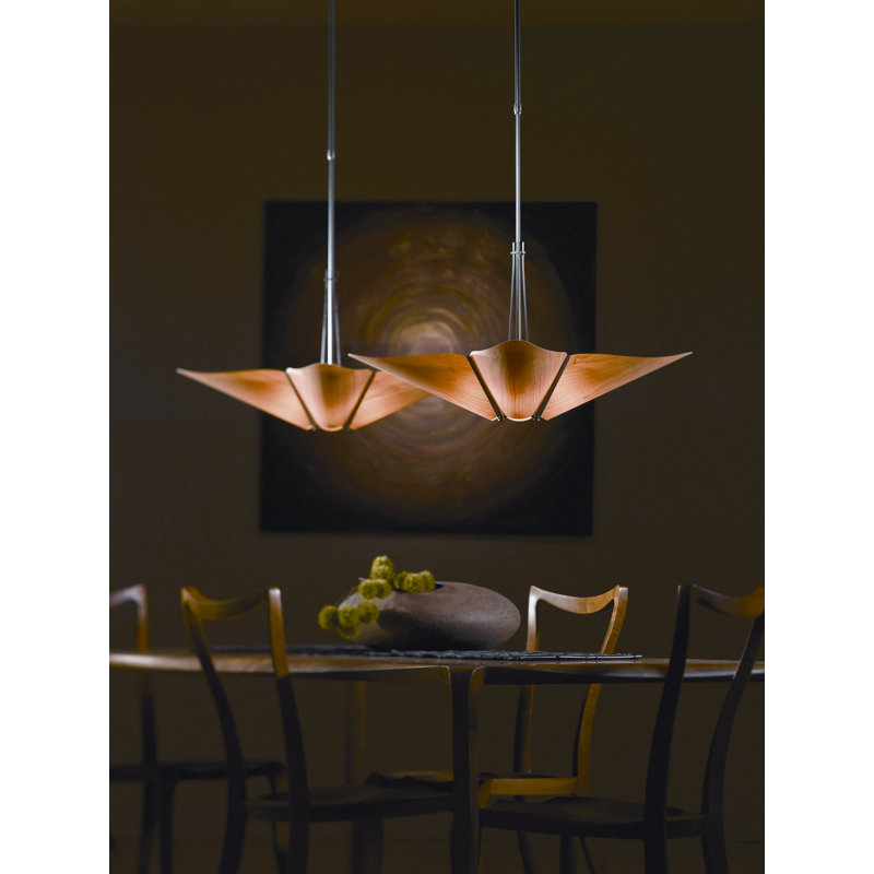 Kirigami 4 - Light Unique/Statement Geometric Pendant, Natural Iron
