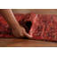 Tapis oriental marocain géométrique en laine rouge 5 x 6