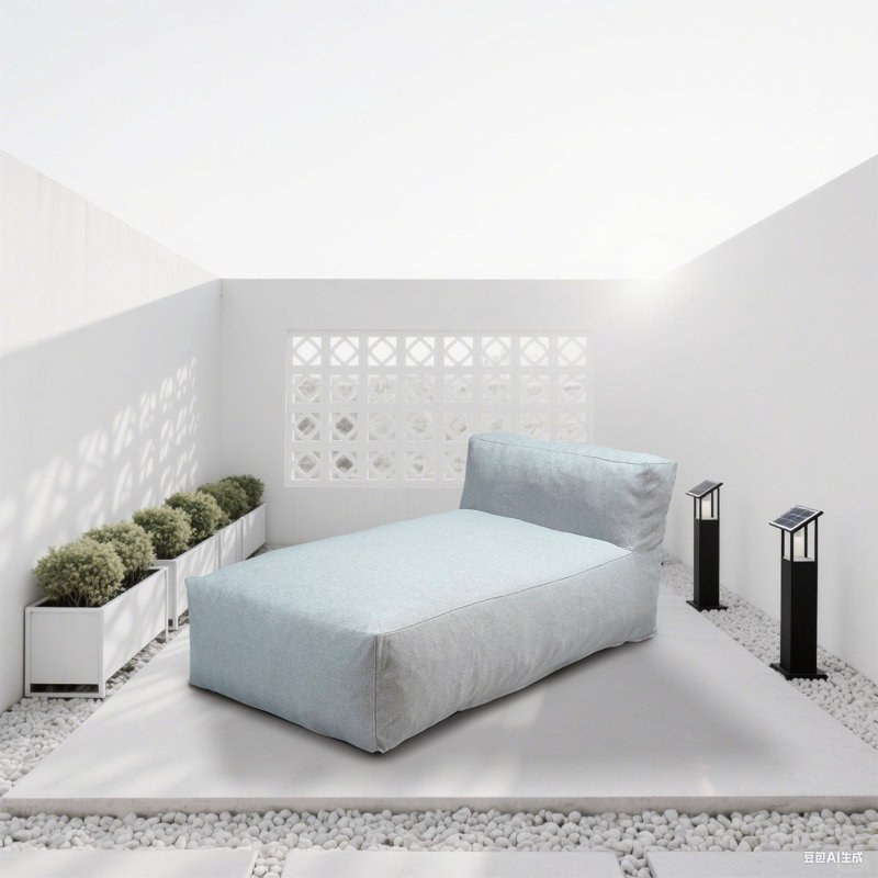 Light Gray Patio Chaise Lounger, Light Gray