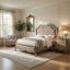 Ensemble de chambre à coucher grand lit, finition brune, lit de rangement avec tiroirs, ensemble 2 pièces avec lit et table de chevet-127337345