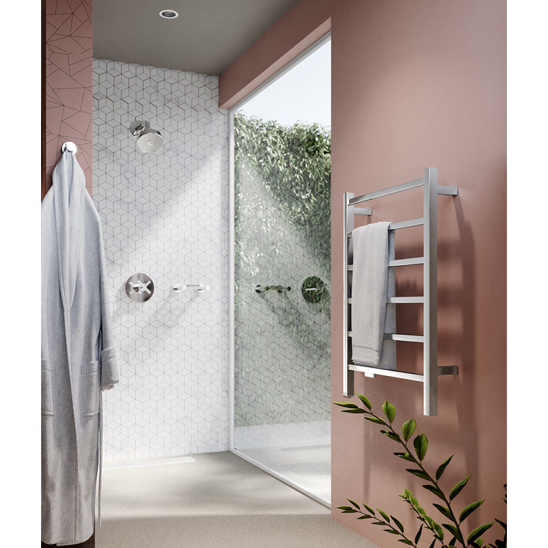 Cubic Wall Mounted Towel Rack, Brushed Stainless Steel