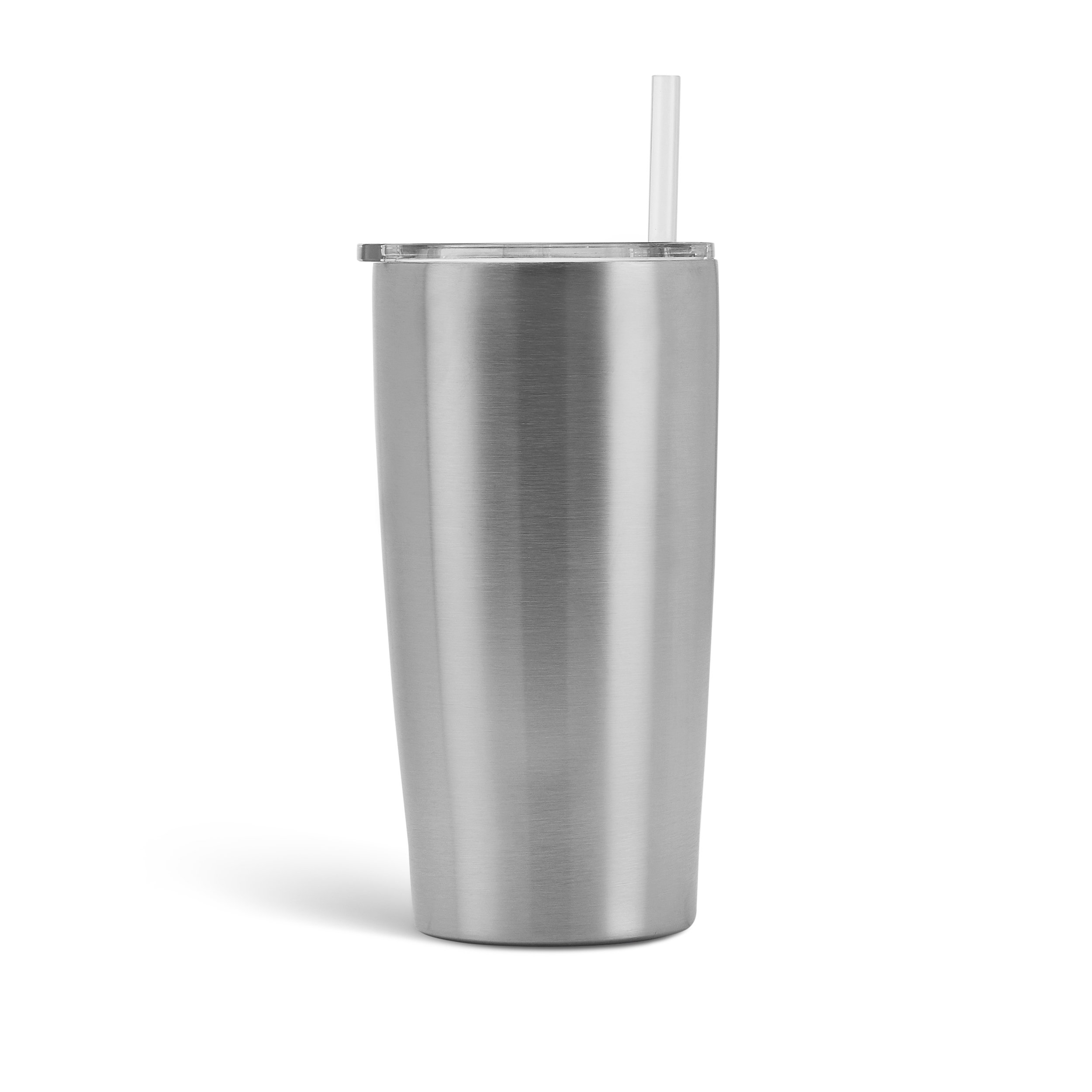 Cupture Stainless Steel Skinny Insulated Tumbler Cup with Lid  and Reusable Straw - 16 oz (Winter White): Tumblers & Water Glasses