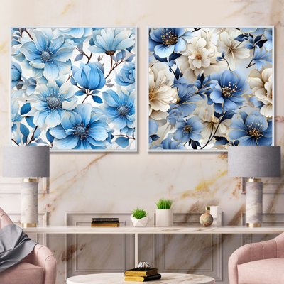 Gallucci - Ensemble de 2 décorations murales florales